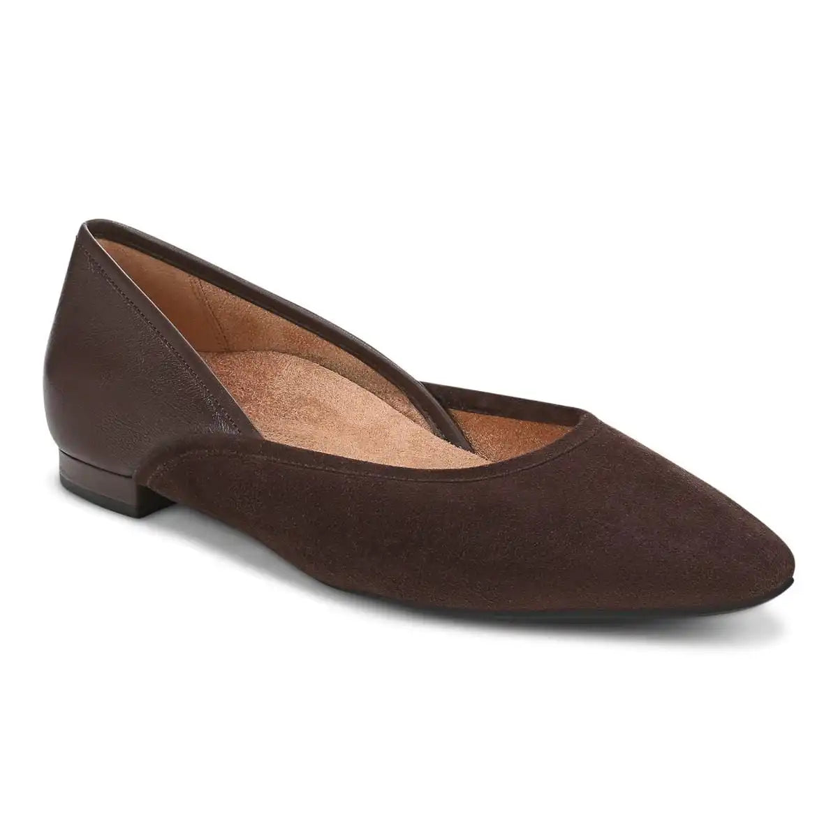 Gracia Ballet Flat Chocolate Ganache Leather